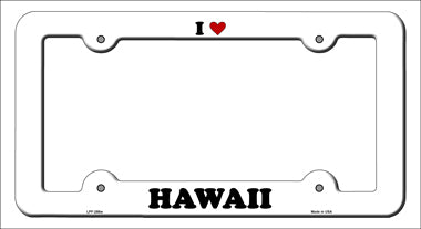 Love Hawaii Novelty Metal License Plate Frame LPF-288