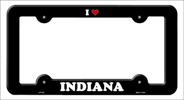 Love Indiana Novelty Metal License Plate Frame LPF-291