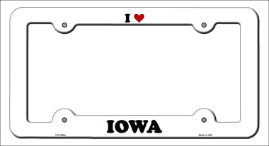 Love Iowa Novelty Metal License Plate Frame LPF-292