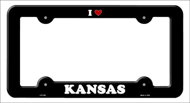 Love Kansas Novelty Metal License Plate Frame LPF-293