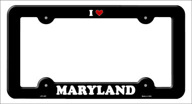 Love Maryland Novelty Metal License Plate Frame LPF-297