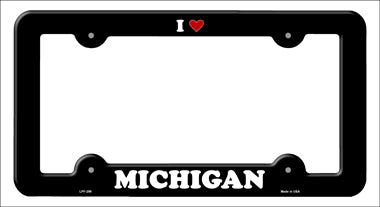 Love Michigan Novelty Metal License Plate Frame LPF-299