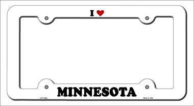 Love Minnesota Novelty Metal License Plate Frame LPF-300