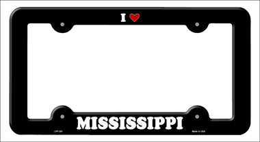 Love Mississippi Novelty Metal License Plate Frame LPF-301