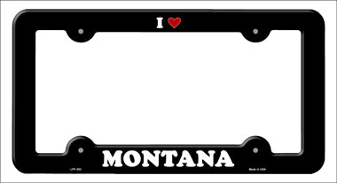 Love Montana Novelty Metal License Plate Frame LPF-303