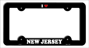 Love New Jersey Novelty Metal License Plate Frame LPF-307