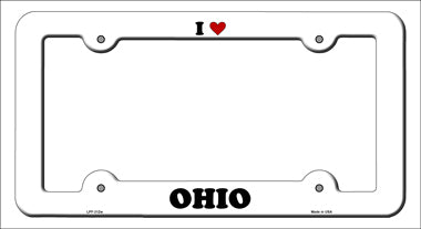 Love Ohio Novelty Metal License Plate Frame LPF-312