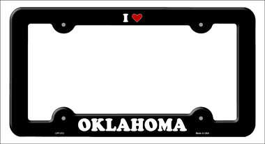 Love Oklahoma Novelty Metal License Plate Frame LPF-313