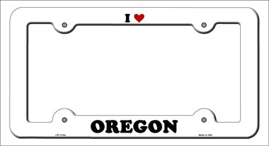 Love Oregon Novelty Metal License Plate Frame LPF-314