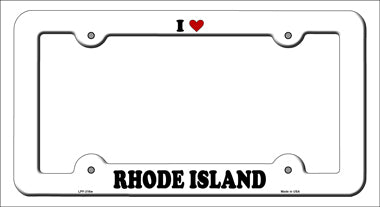 Love Rhode Island Novelty Metal License Plate Frame LPF-316