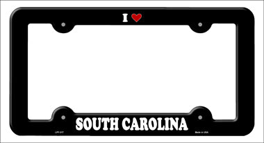 Love South Carolina Novelty Metal License Plate Frame LPF-317