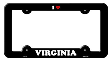 Love Virginia Novelty Metal License Plate Frame LPF-323