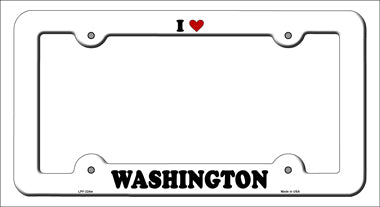 Love Washington Novelty Metal License Plate Frame LPF-324