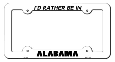 Be In Alabama Novelty Metal License Plate Frame LPF-328