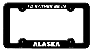 Be In Alaska Novelty Metal License Plate Frame LPF-329