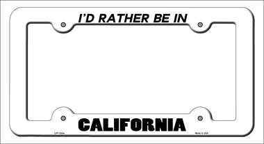 Be In California Novelty Metal License Plate Frame LPF-332