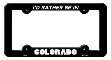 Be In Colorado Novelty Metal License Plate Frame LPF-333