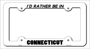 Be In Connecticut Novelty Metal License Plate Frame LPF-334