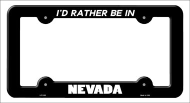 Be In Nevada Novelty Metal License Plate Frame LPF-355