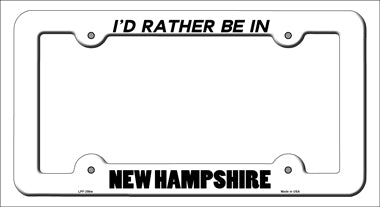 Be In New Hampshire Novelty Metal License Plate Frame LPF-356