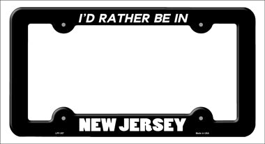Be In New Jersey Novelty Metal License Plate Frame LPF-357