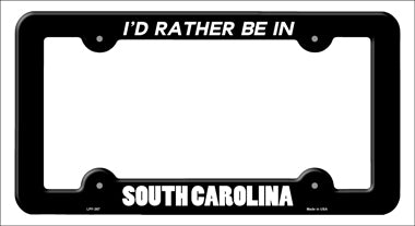 Be In South Carolina Novelty Metal License Plate Frame LPF-367