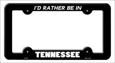 Be In Tennessee Novelty Metal License Plate Frame LPF-369