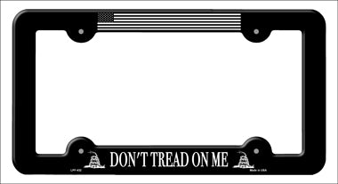 Dont Tread Black Novelty Metal License Plate Frame LPF-432