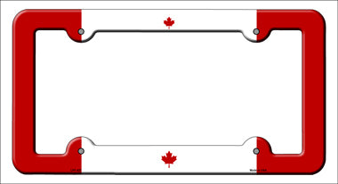 Canada Flag Novelty Metal License Plate Frame LPF-437