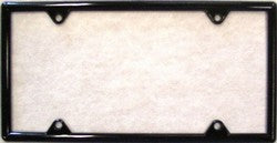 Classic Black Plastic License Plate Tag Frame LPF-001
