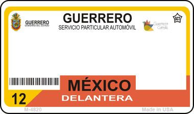 Guerrero Mexico Blank Novelty Metal Key Chain KC-4820