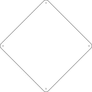 White Dye Sublimation 8"Novelty Mini Metal Crossing Sign MCX-000