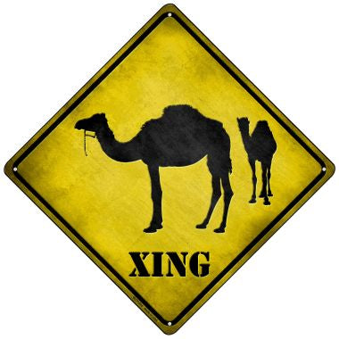 Camel Xing Novelty Mini Metal Crossing Sign MCX-024