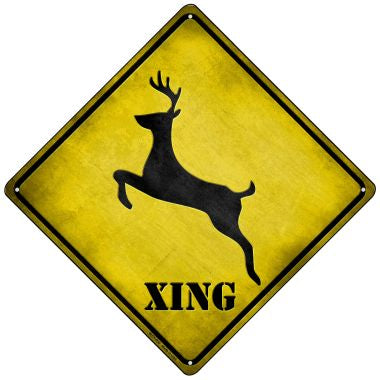Deer Xing Novelty Mini Metal Crossing Sign MCX-030