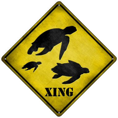 Turtle Xing Novelty Mini Metal Crossing Sign MCX-045