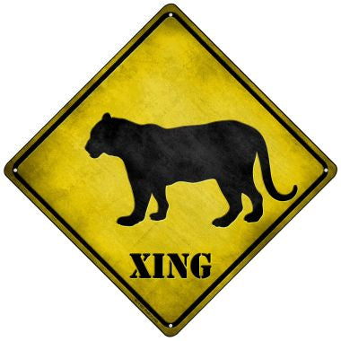 Tiger Xing Novelty Mini Metal Crossing Sign MCX-057