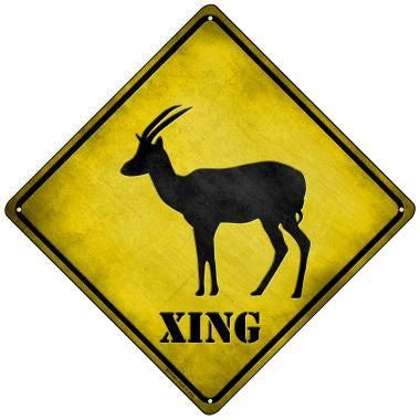 Antelope Xing Novelty Mini Metal Crossing Sign MCX-061