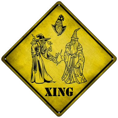 Wizards Xing Novelty Mini Metal Crossing Sign MCX-073