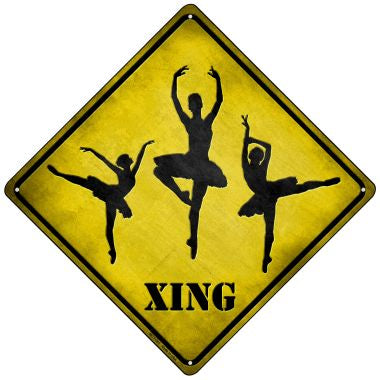 Ballerina Xing Novelty Mini Metal Crossing Sign MCX-081