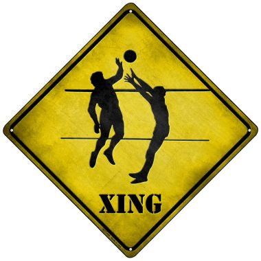 Volleyball Xing Novelty Mini Metal Crossing Sign MCX-089