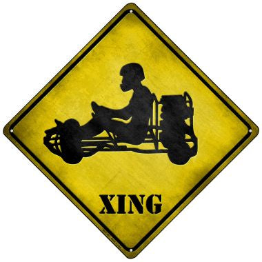 Go Karts Xing Novelty Mini Metal Crossing Sign MCX-097