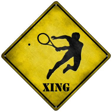 Tennis Xing Novelty Mini Metal Crossing Sign MCX-105