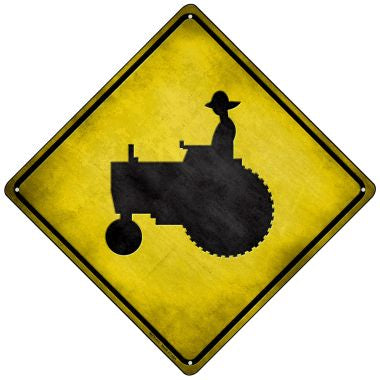 Tractor Novelty Mini Metal Crossing Sign MCX-111