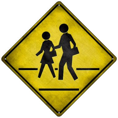 Pedestrian Crossing Novelty Mini Metal Crossing Sign MCX-112