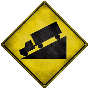 Down Grade Novelty Mini Metal Crossing Sign MCX-115