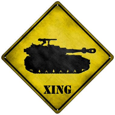 Tank Xing Novelty Mini Metal Crossing Sign MCX-122