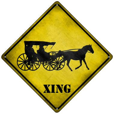 Carriage Xing Novelty Mini Metal Crossing Sign MCX-124