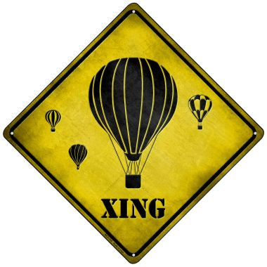 Air Balloon Xing Novelty Mini Metal Crossing Sign MCX-125