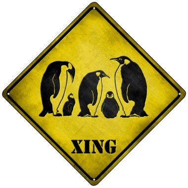 Penguin Xing Novelty Mini Metal Crossing Sign MCX-135