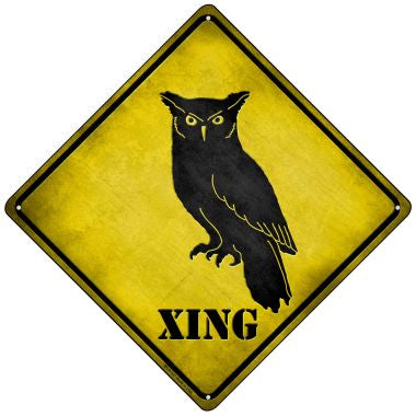 Owl Xing Novelty Mini Metal Crossing Sign MCX-137